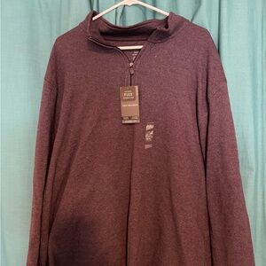 Van Heusen Men's Wine Zip-Up Sweater